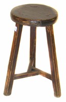 Provincial Chinese Elm Stool, Circa 1860